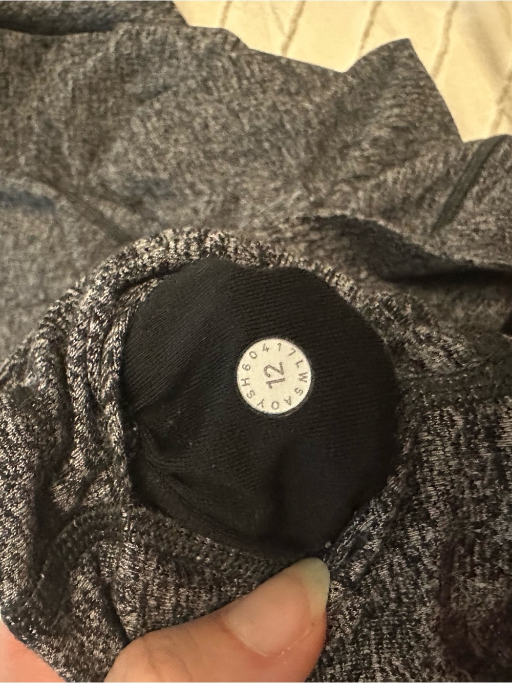 Lululemon Wunder Under Hi-Rise Tight 28" Heathered Black / Gray Luon Size 12 - Picture 11 of 11